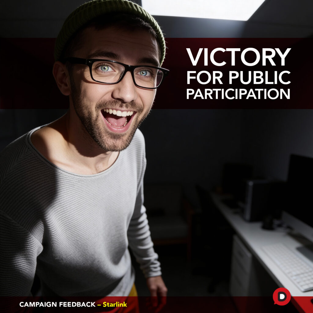 VICTORY FOR PUBLIC PARTICIPATION: MINISTER GAZETTES STARLINK-FRIENDLY POLICY