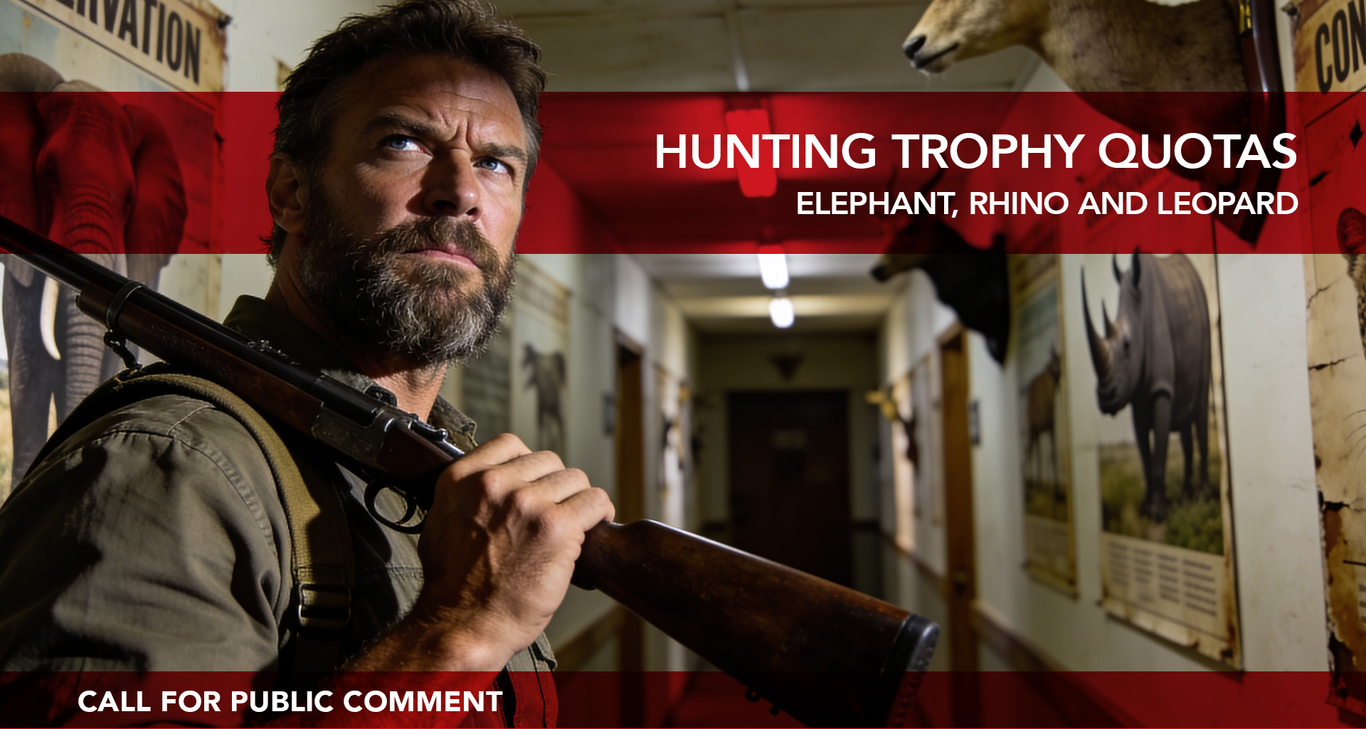 Hunting trophy quotas header The Department of Forestry, Fisheries and the Environment (DFFE), under Minister Willem Abraham Stephanus Aucamp, has published a notice of intention to set and allocate the 2026 and 2027 CITES export quotas for elephant, black rhinoceros, and leopard hunting trophies.