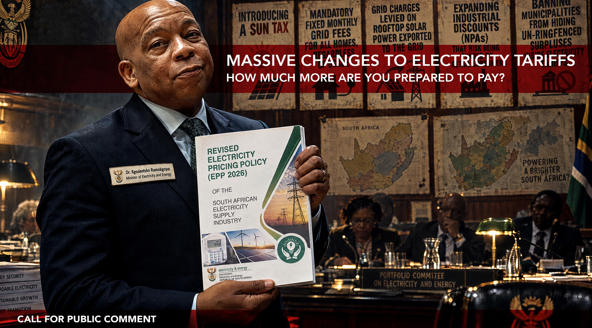 The Department of Electricity and Energy has gazetted the Revised Electricity Pricing Policy (EPP 2026)